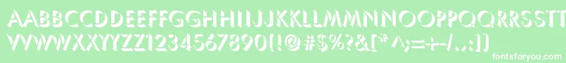 ShadowSsi Font – White Fonts on Green Background