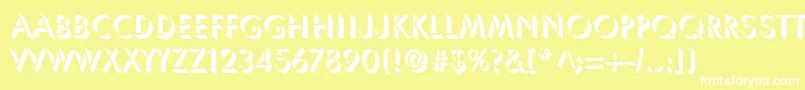 ShadowSsi Font – White Fonts on Yellow Background