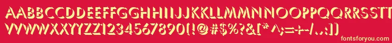 ShadowSsi Font – Yellow Fonts on Red Background