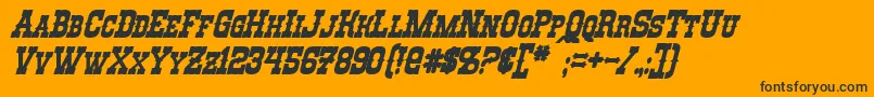 RioOroBoldItalic Font – Black Fonts on Orange Background