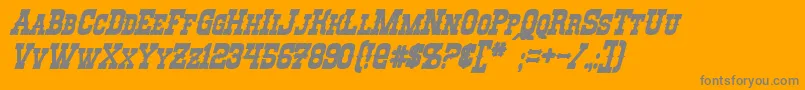 RioOroBoldItalic Font – Gray Fonts on Orange Background