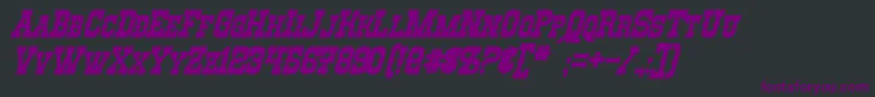 Police RioOroBoldItalic – polices violettes sur fond noir