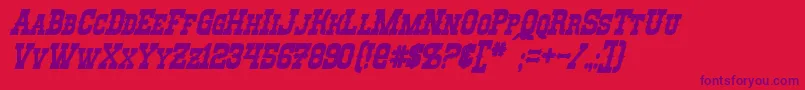 RioOroBoldItalic Font – Purple Fonts on Red Background