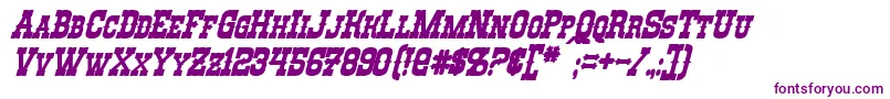 RioOroBoldItalic Font – Purple Fonts on White Background