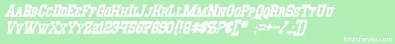 RioOroBoldItalic Font – White Fonts on Green Background