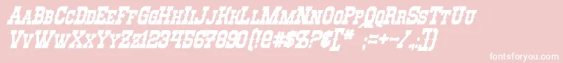 Police RioOroBoldItalic – polices blanches sur fond rose