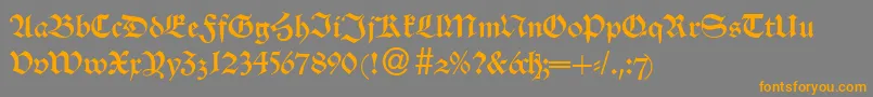 AlsheimdbNormal Font – Orange Fonts on Gray Background