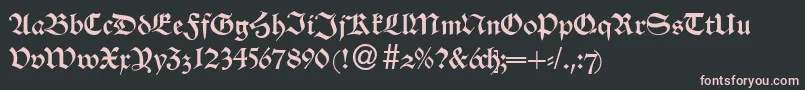 Шрифт AlsheimdbNormal – розовые шрифты на чёрном фоне