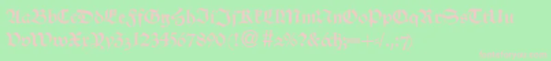 AlsheimdbNormal Font – Pink Fonts on Green Background