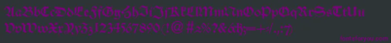 Шрифт AlsheimdbNormal – фиолетовые шрифты на чёрном фоне