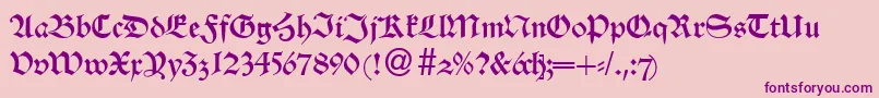 AlsheimdbNormal Font – Purple Fonts on Pink Background