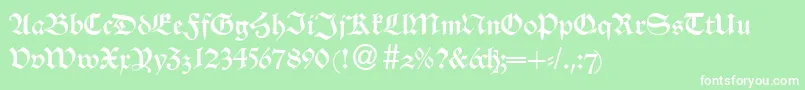 AlsheimdbNormal Font – White Fonts on Green Background