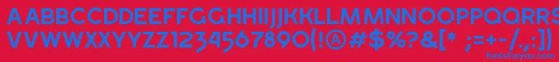 GrossRegular Font – Blue Fonts on Red Background