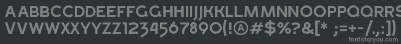 フォントGrossRegular – 黒い背景に灰色の文字