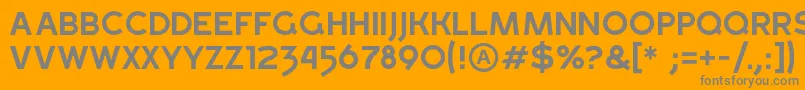 フォントGrossRegular – オレンジの背景に灰色の文字