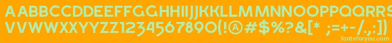 GrossRegular Font – Green Fonts on Orange Background