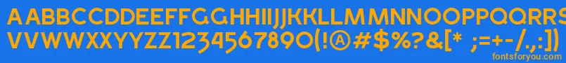 Шрифт GrossRegular – оранжевые шрифты на синем фоне