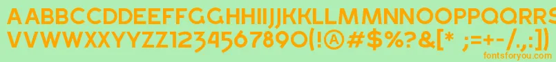 GrossRegular Font – Orange Fonts on Green Background