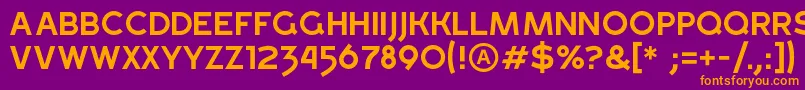 Czcionka GrossRegular – pomarańczowe czcionki na fioletowym tle