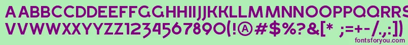 GrossRegular Font – Purple Fonts on Green Background