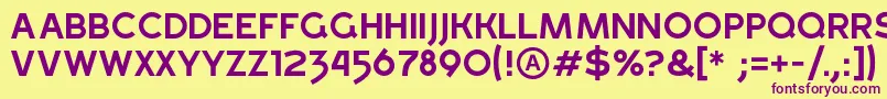 GrossRegular-Schriftart – Violette Schriften auf gelbem Hintergrund