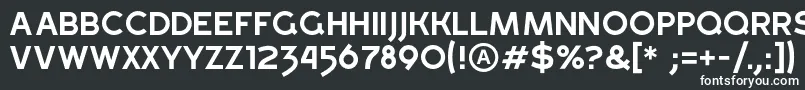 フォントGrossRegular – 黒い背景に白い文字