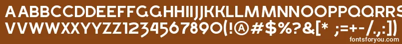 Czcionka GrossRegular – białe czcionki na brązowym tle