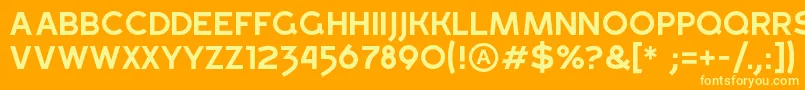 フォントGrossRegular – オレンジの背景に黄色の文字