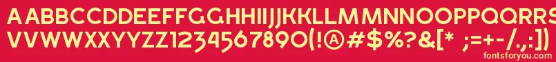 GrossRegular Font – Yellow Fonts on Red Background