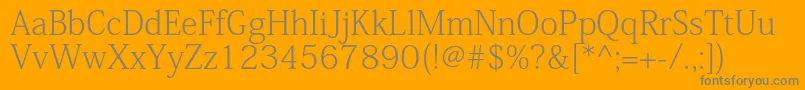 KozminproExtralight Font – Gray Fonts on Orange Background