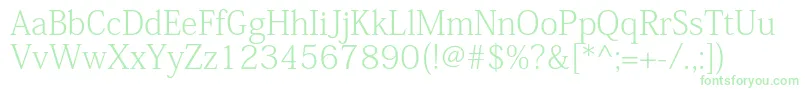 KozminproExtralight Font – Green Fonts on White Background