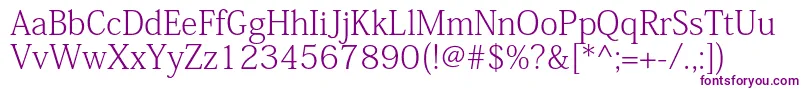 KozminproExtralight Font – Purple Fonts on White Background