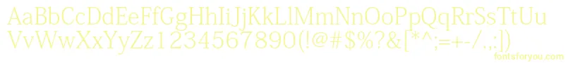 More about KozminproExtralight Font KozminproExtralight Font – Yellow Fonts on White Background