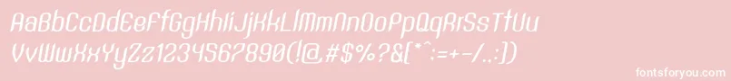 SntAnouvongMediumRegularItalic Font – White Fonts on Pink Background