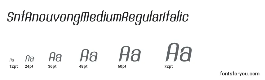 Размеры шрифта SntAnouvongMediumRegularItalic