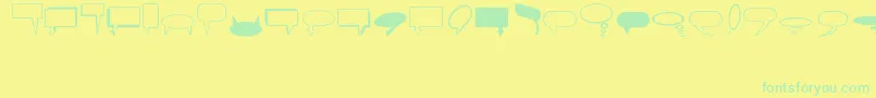 Weitere Informationen zur Balloons-Schriftart Balloons-Schriftart – Grüne Schriften auf gelbem Hintergrund