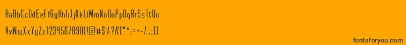 Czcionka Monotone – czarne czcionki na pomarańczowym tle