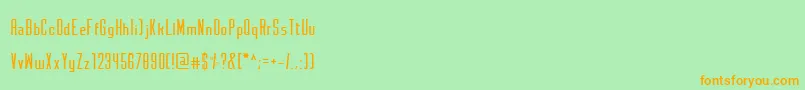 Monotone Font – Orange Fonts on Green Background