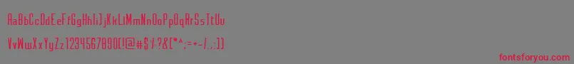 Monotone Font – Red Fonts on Gray Background