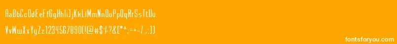 Monotone Font – White Fonts on Orange Background