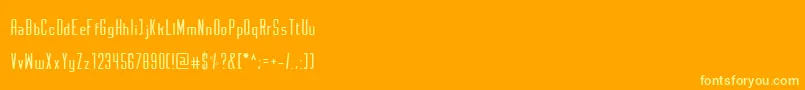 Monotone Font – Yellow Fonts on Orange Background