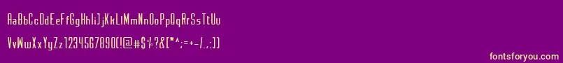 フォントMonotone – 紫の背景に黄色のフォント