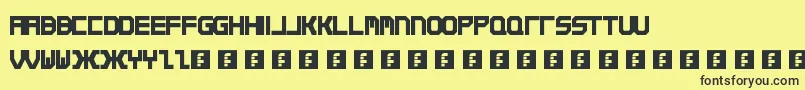 Qirex Font – Black Fonts on Yellow Background