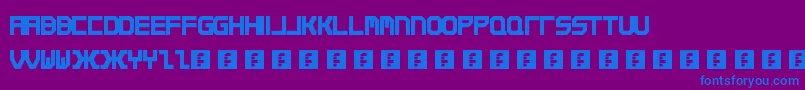 Qirex Font – Blue Fonts on Purple Background