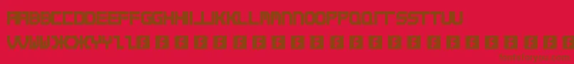 Qirex Font – Brown Fonts on Red Background