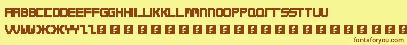 Qirex Font – Brown Fonts on Yellow Background