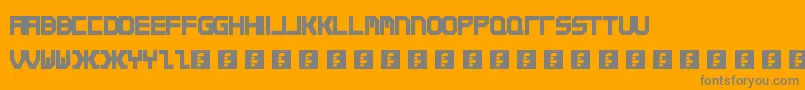 Qirex Font – Gray Fonts on Orange Background