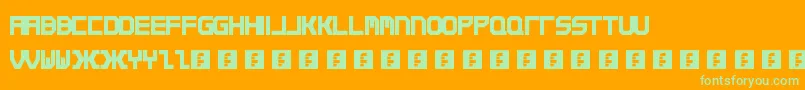 Qirex Font – Green Fonts on Orange Background