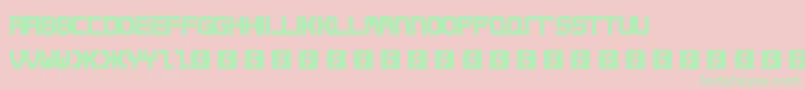 Qirex Font – Green Fonts on Pink Background