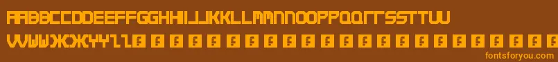 Qirex Font – Orange Fonts on Brown Background